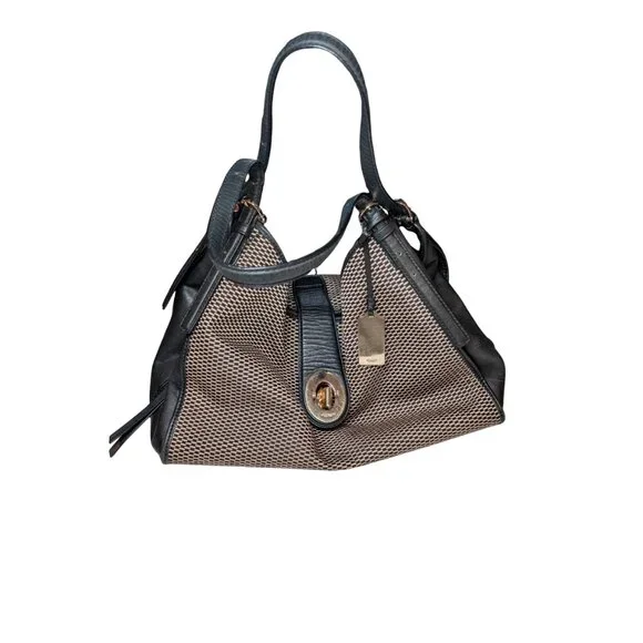 Coach Madison Carlyle Cream Black Leather Shoulder Bag Gold Hardware #32363 - Picture 4 of 16